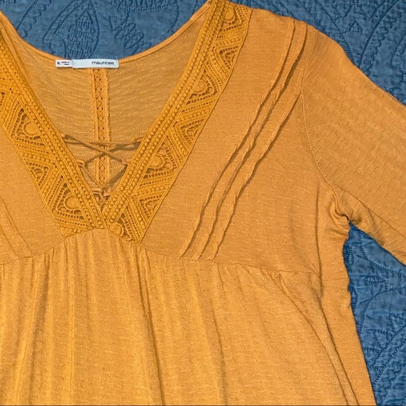 Maurices Tops - Maurice’s mustard blouse XL